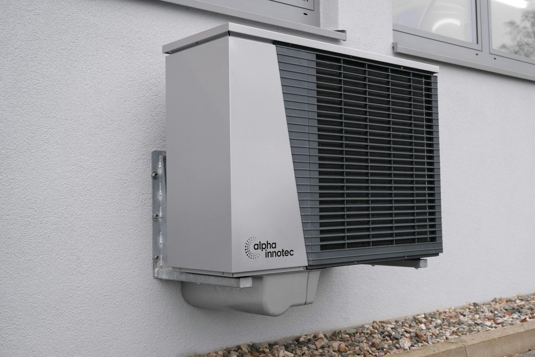 air conditioner on outside wall